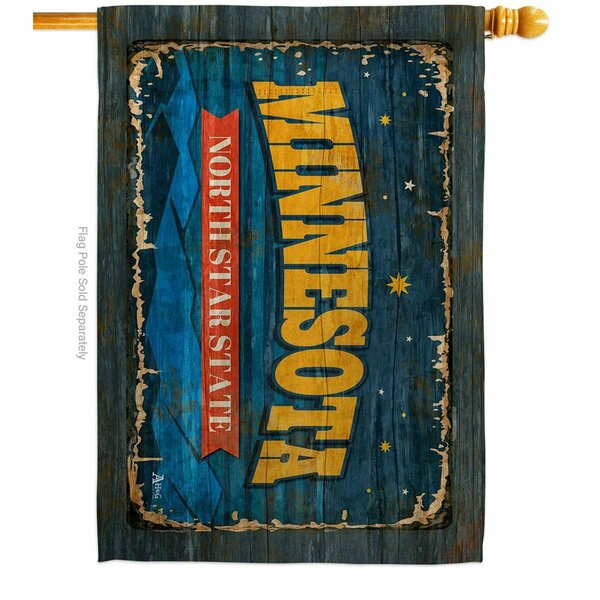 Guarderia 28 x 40 in. Minnesota Vintage American State House Flag with Dbl-Sided Horizontal  Banner Garden GU3907286